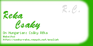 reka csaky business card